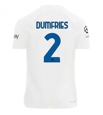 Inter Milan Denzel Dumfries #2 Bortatröja 2023-24 Kortärmad